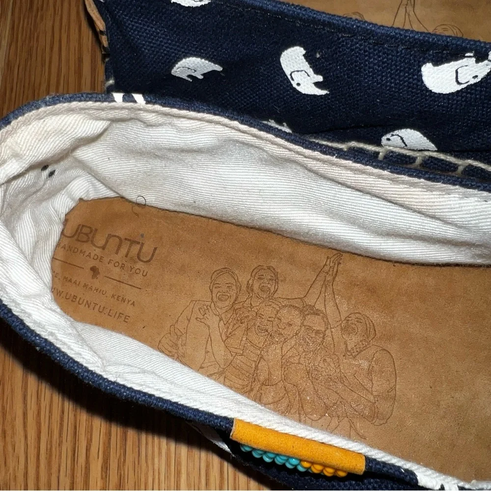 Ubuntu Navy blue‎ Elephant canvas Espadrilles sz 38
